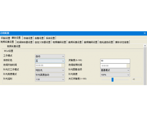 安佳威視IPC燈光配置介紹