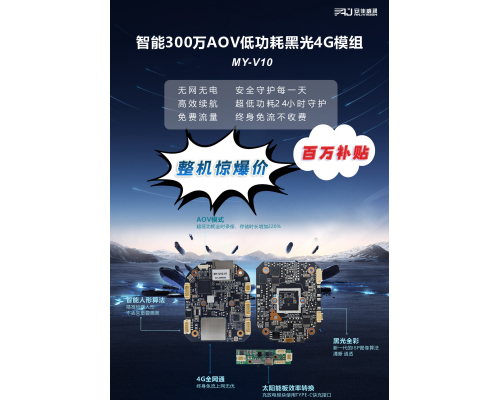 【新品】AOV低功耗黑光4G模組